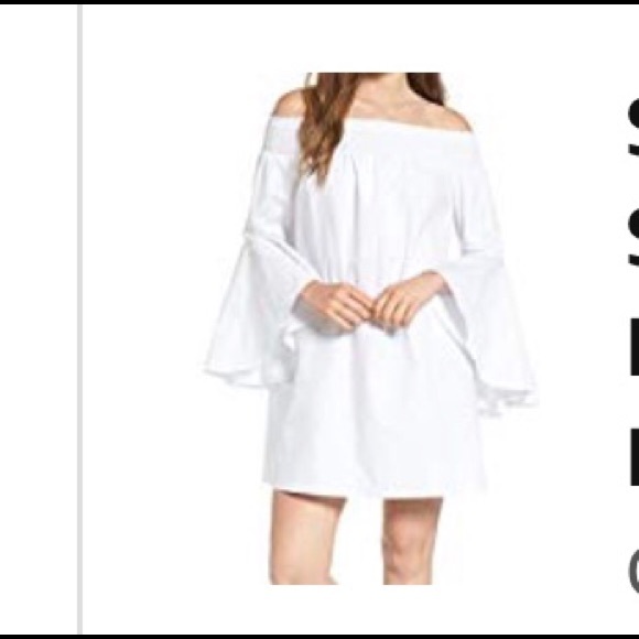 Off-Shoulder Bow-Back Shift Dress - Picture 1 of 4